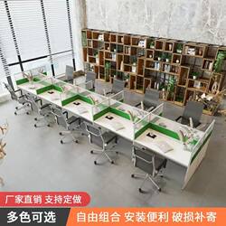 120*60 Partitioned Screen Windproof Sales Office Desk, Simple Workstation, Operator Computer Desk and Chair Set, Multi-Person Booth