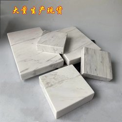 Jazz White Marble Base Audio Amplifier Shock-Absorbing Stand Speaker Pad Sculpture Craft Base Countertop