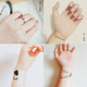50 tattoo stickers, waterproof and long -lasting female clavicle Personalized English letters simulation tattoos flower arm arm, ankle sticker