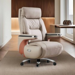 Electric Voice Massage Leather Executive Chair Office Reclining Nap Comfortable Long Sitting Business High-End Office Chair