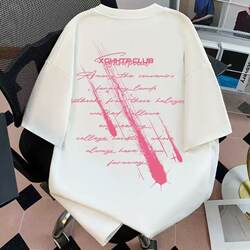 Boys and Girls American-Style Cool Pure Cotton Short-Sleeve T-Shirt, Summer Loose Trendy Round-Neck Half-Sleeve Top for Older Children