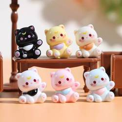 Healing Cat Figurines, High-End, Niche, Quirky Small Ornaments, Desktop Computer Screen Creative Decorations