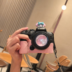 Canon R10 Camera Bag R50 Protective Case R50V Retro R100 Leather Case Mirrorless Crossbody Strap Cute Accessories