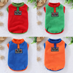 New Autumn and Winter Pet Clothing, Warm and Windproof, Color-Blocked Fleece Vest, Can Be Used for Walking Dogs and Cats, Teddy Clothes