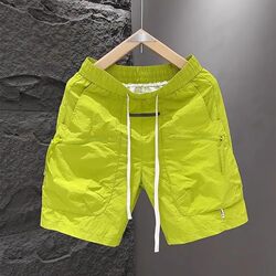 Summer New Men's Quick-Drying Work Shorts Korean Style Versatile Loose Couple Thin Beach Shorts Men's Style