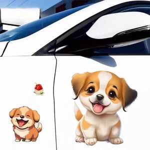 Dessert dog car sticker bumper cover scratch scratch electric vehicle decorative scratch scratch cartoon
