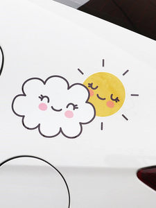 
Car sticker creative personality cloud sun electric car cartoon decoration cover car sticker scratch cover car sticker