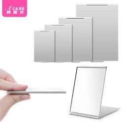 Mirror/Square Mirror/Aluminum B1Pq801 - Portable Mini Foldable Standing Mirror for Student Dormitory, Fashionable and Compact