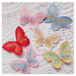 Gold Thread Embroider Butterfly Pin Plain Version Pure Color Curtain Accessories White Gauze Door Curtain Head Fabric Embellishment Decorative Pendant