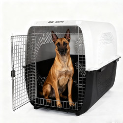 Huo Huang Knpv Flight Crate, Luxury Car-Mounted Dog Cage for Malinois, German Shepherd, Indoor Dog House, Dog House, Transport Crate for Cats and Dogs