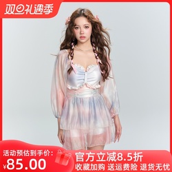 Long-sleeved Swimsuit Women's One-piece Slimming Belly-covering Sexy Pure Lust High-end 2023 New Winter Hot Spring Swimsuit
