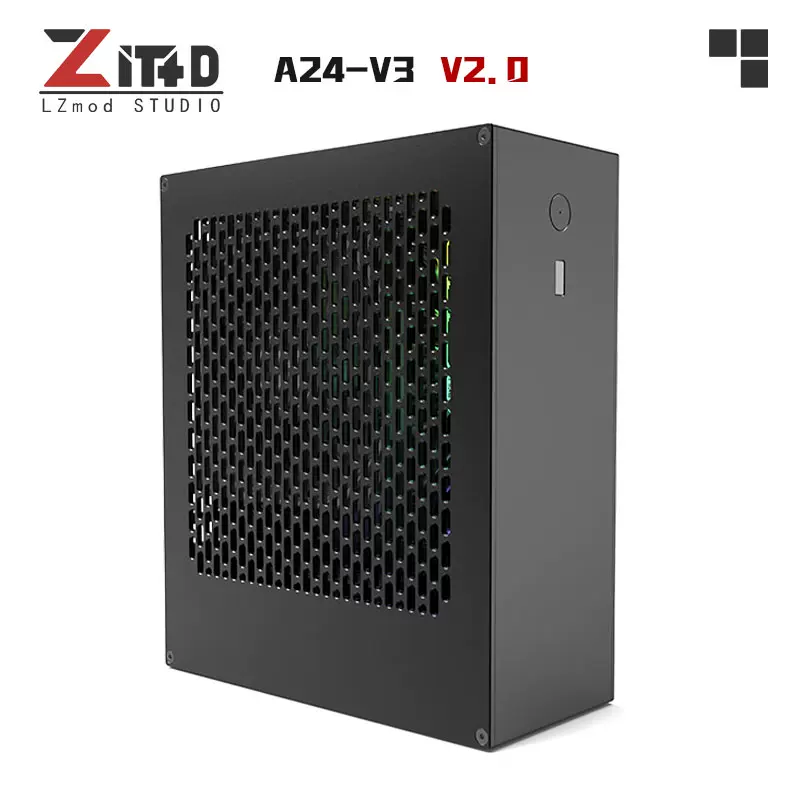 现货Lzmod mini A24-V5 2.0 双槽独显1u电源itx机箱双面倒角-Taobao