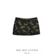 Hot girl denim hip skirt low waist old camouflage skirt women summer French retro work skirt slim mini skirt