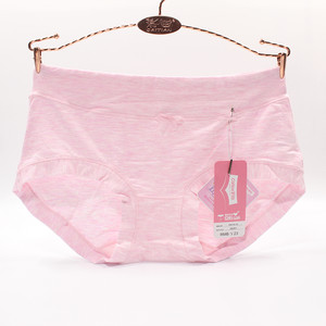 Caitian Authentic Underwear Women's Middle Waist 36081 Modal Cotton Soft and Comfortable Two tone Yarn Leave No Trace Girls' Flat Corner Pants