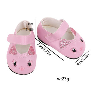
7CM Rabbit Cute Toy Shoes with Velcro Shoes Suitable for 18-inch American Girl AG 46cm Even Season OG Doll