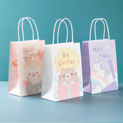 10 Cartoon Tote Bags, Paper Bags, Cute Kidsren's Birthday Party Kraft Paper Gift Bags, Candy Return Gift Bags