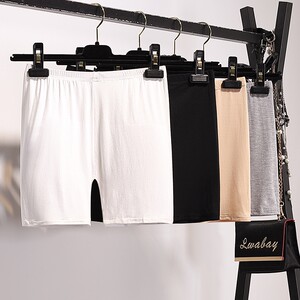 Summer new 4 -point safety pants girl large -size slim lace border lighting insurance pants thin inside with shorts