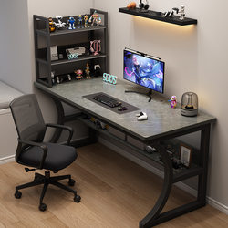 Computer Desk, Desktop Gaming Table, Home Office Desk with Storage Rack, Simple Study Desk for Bedroom, Writing Desk
