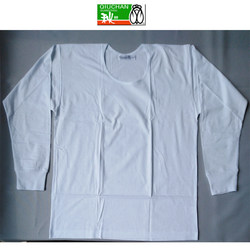 Ligongmin Genuine Qiuchan Brand Men's Clothing, Men's Pure Cotton 42-Count Yarn Long-Sleeve Cultural Shirt, Round-Neck Base Layer Undershirt