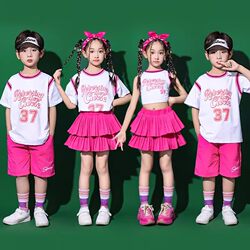 Children's Cheerleading Performance Costumes for Primary School Students, Spring Sports Meeting Opening Ceremony Class Uniforms, Dance Performance Costumes Set