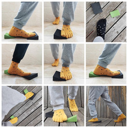 Eva Yoga Slant Board Auxiliary Equipment Stretching Board Squat Board Slant Pedal Calf Stretching Diamond-Shaped Foot Pad 20-Degree Soft Floor