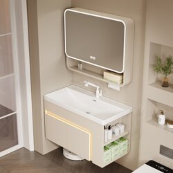 Small Apartment 40cm Wide Bathroom Cabinet Set with Integrated Ceramic Basin, Deep Large Sink, Washbasin Cabinet 1145