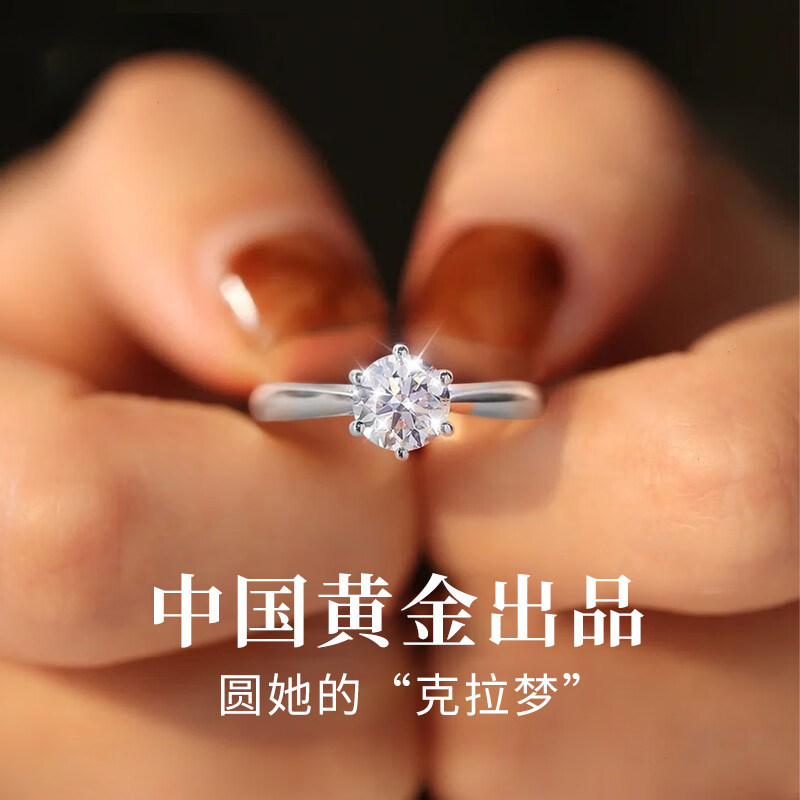 (중국 금) ZHENSHANG 실버 1 캐럿 다이아몬드 반지 MOISSANITE  반지 여성 제안 커플 반지 1693-