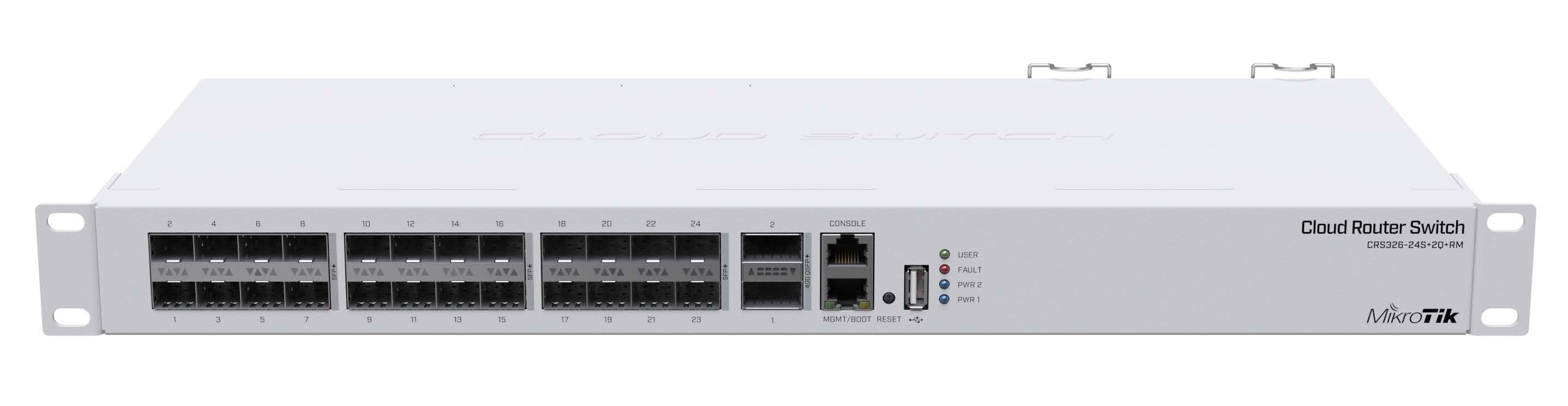 MIKROTIK CRS326-24S+2Q+RM 24Ʈ 10G L3  ġ(40G  Ʈ )