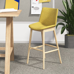 Solid wood bar chairs, modern light luxury, high-end home high chairs, Nordic leisure milk tea shop high stools, bar stools
