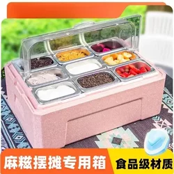Mochi Insulated Box 27L/32L Insulated Box Commercial Transparent Lid Special Box for Stall Setup Foam Box Tiramisu Sweet