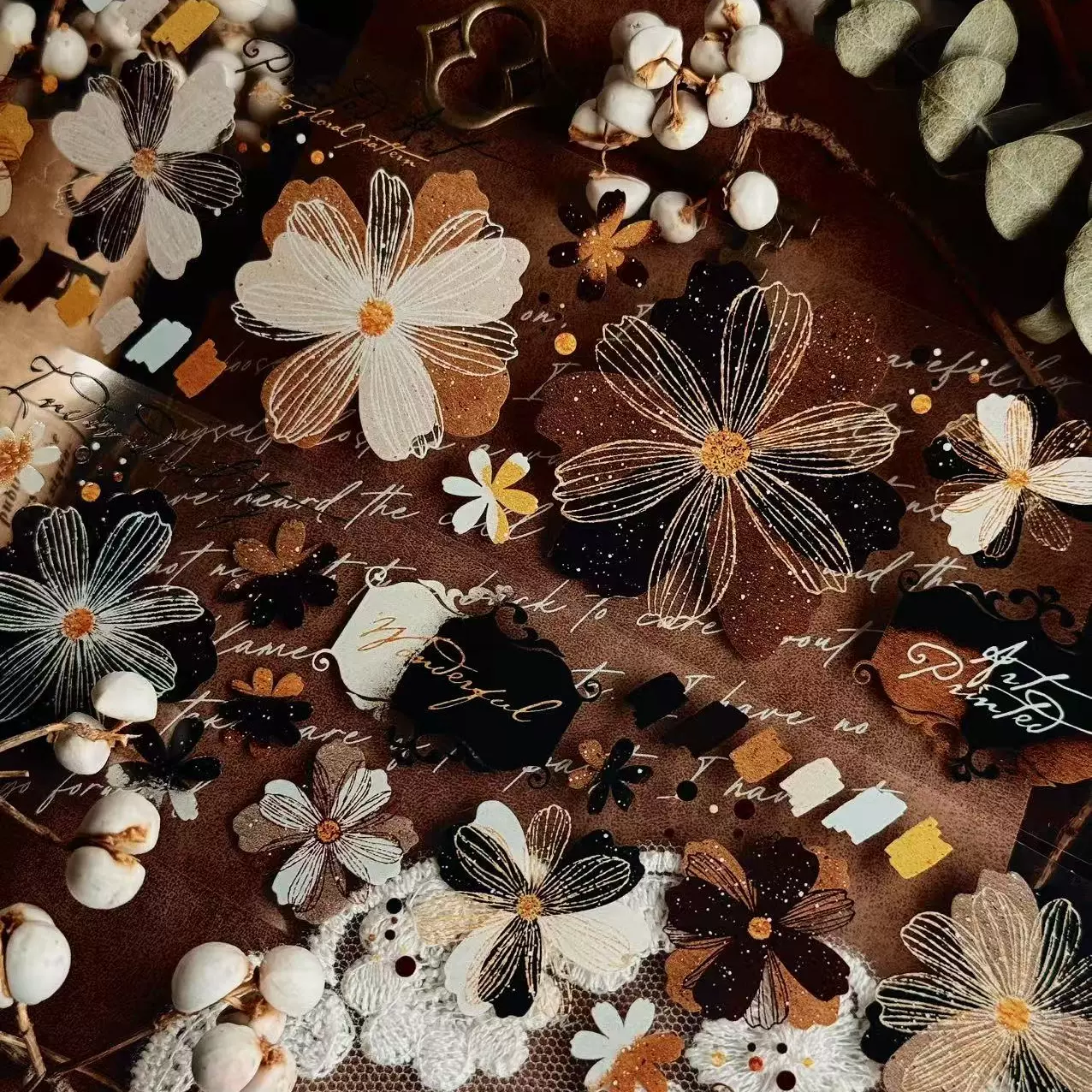 ♡海外マステ♡ 霖蓝汐原创手账  さん  怀旧拼貼（PET） 复古手账胶带霖蓝汐原创手账胶带邮票收藏长循环拼贴装饰