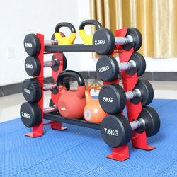 Dumbbell Rack for Home Use, Double-Layer Professional Kettlebell Rack, Multifunctional Small Display Rack for Fitness Equipment