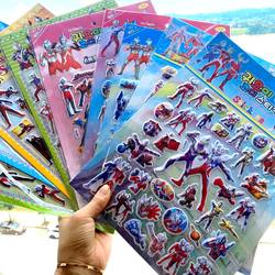 Superman Stickers 3D Stereo Stickers for Kidsren, Concave and Convex Man Stickers, Cartoon Toys for Boys, 4 Large Bubble Stickers