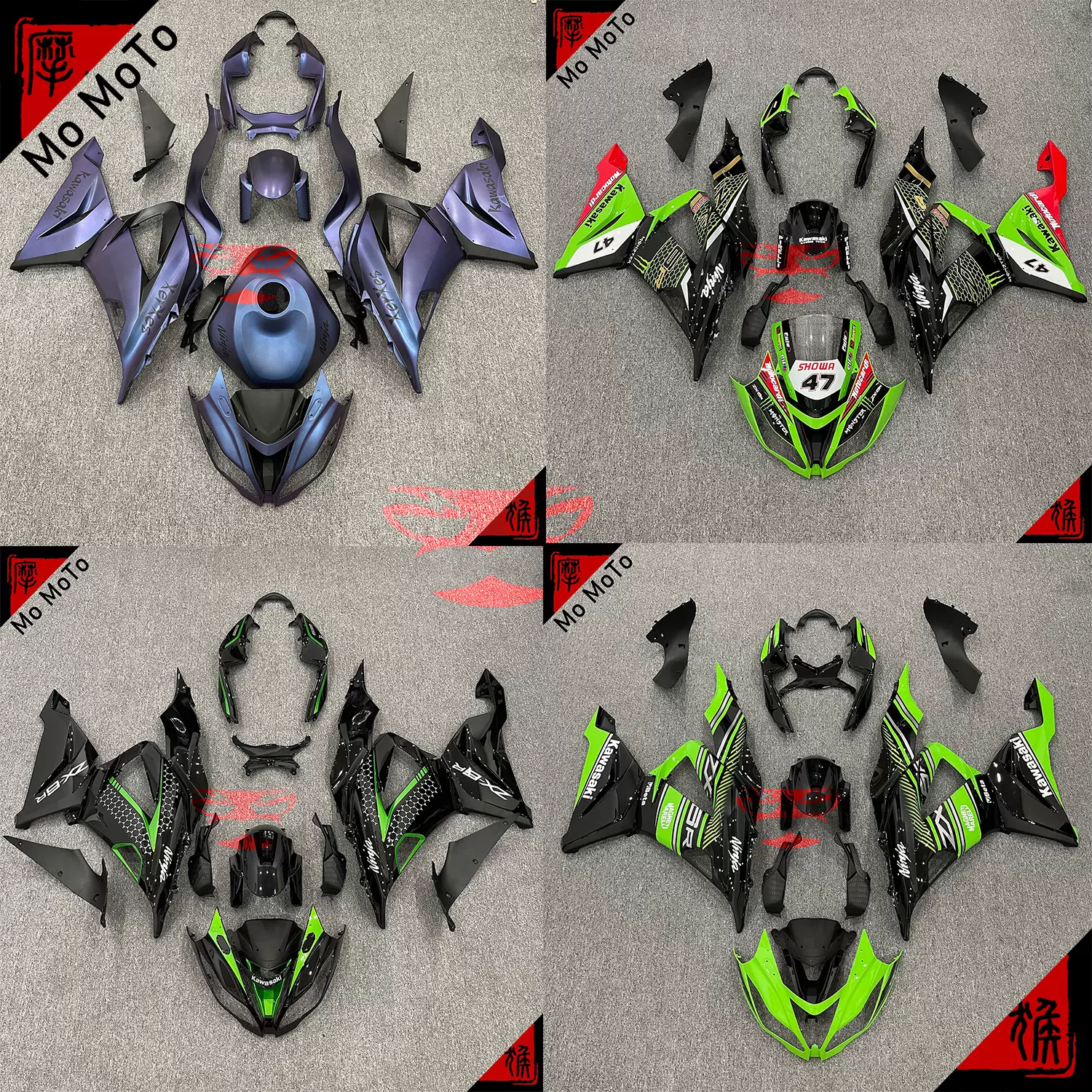 适用川崎ZX-6R 636 13-14-15-16-17-18款全车壳整流罩车板版画