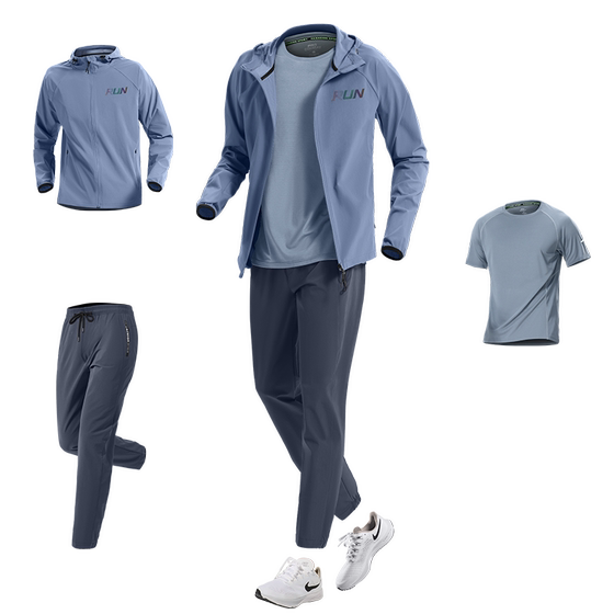 
Sports suit men's spring and autumn running quick-drying jacket fitness casual cycling suit outdoor morning running training pants