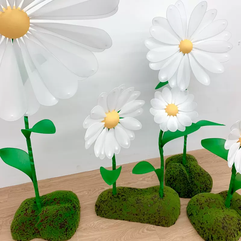 春夏季美陈商场橱窗装饰道具太阳花摆件汽车4s店展厅舞台