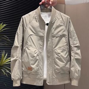 Spring and autumn men's baseball jackets, fashionable and versatile casual workwear jackets, trendy and handsome outdoor windproof tops