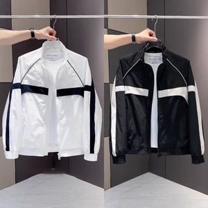 2025 Spring and Autumn New Men's Contrast Color Splicing Casual Jackets Lightweight Autumn Tops Trendy Fashionable Versatile Jackets