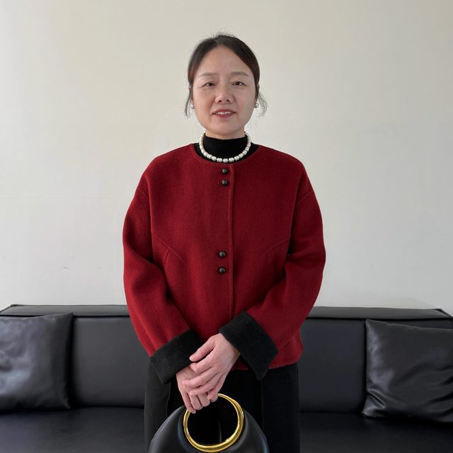 Middle-aged mother autumn and winter woolen coat 2025 new style middle-aged and elderly women's spring and autumn knitted top jacket