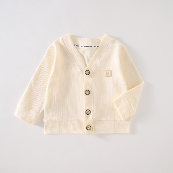 
Three-fold brand cabinet clearance for clearance for summer children's clothing, parent-child clothing thin cardigan long-sleeved baby ultra-thin cotton knitted sweater