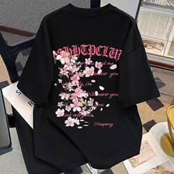 Girls' Trendy Brand Cool Style Pure Cotton Short-Sleeve T-Shirt 2026 Summer New Style for Older Children Loose Heavyweight Half-Sleeve Top