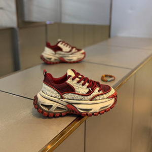 
Lightweight 2026 retro thick-soled dad shoes, polished color, high-end, light luxury, popular men's shoes, fashionable, casual and versatile