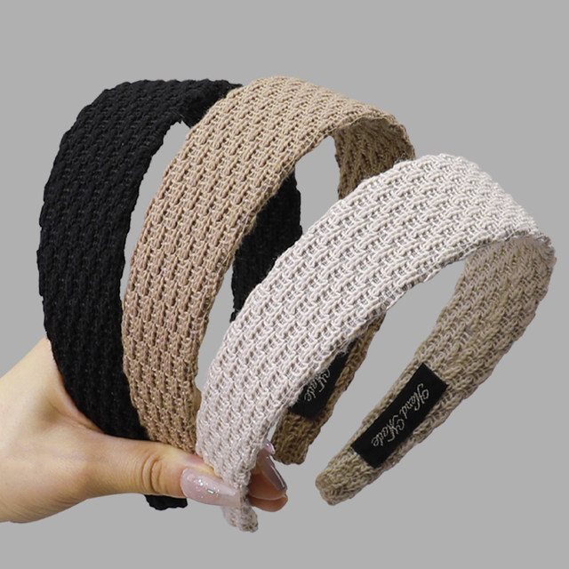 Knitted hairpin hairband for women, high-end, fashionable, face-washing headband, hairband, 2025 new style hairpin headwear