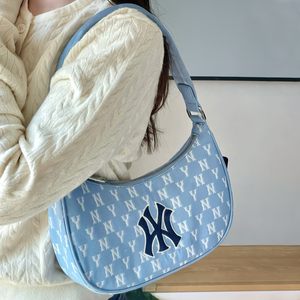 
NY/NB retro old flower armpit bag women's fashion shoulder bag 2025 new versatile commuter embossed handbag