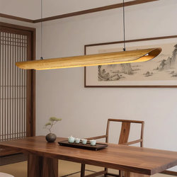 Natural-Style Restaurant Pendant Lights, Zen-Inspired Tea Room, Song Dynasty Aesthetics, Island Table, Bar Counter, Dining Table, Tea Room, Long Rectangular Bar