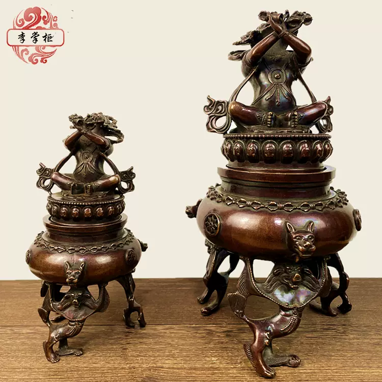 館蔵 紫銅彫 撒金 香炉 香道具 擺件 置物 古美術 古美味 極細