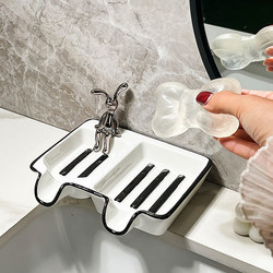Nordic soap dish ceramic soap dish drain soap holder