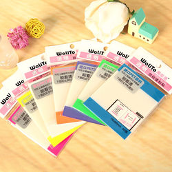 Plastic 8892 Translucent Sticky Notes, Fluorescent Color, Large Size, Full Coverage, Double-Sided Writing, Colorful Sticky Notes, Memo Notes