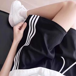 Women's Sports Shorts 2026 New Style Pure Cotton High-Waisted Outerwear Summer Thin Casual Loose Straight-Leg Slimming Five-Point Shorts