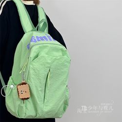 School Bag for Junior High School Girls, Lightweight, Versatile, Large Capacity, Japanese Style, ins College Student Backpack, Outdoor Travel Backpack for Men